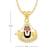 Buy Srikara Alloy Gold Plated CZ/AD Tirupati Balaji Fashion Jewellery Pendant Chain - SKP2786G - Purplle