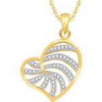 Buy Srikara Alloy Gold Plated CZ / AD Heart Fashion Jewellery Pendant with Chain - SKP2520G - Purplle