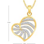 Buy Srikara Alloy Gold Plated CZ / AD Heart Fashion Jewellery Pendant with Chain - SKP2520G - Purplle