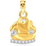 Buy Srikara Alloy Gold Plated CZ/AD Buddhividhata Fashion Jewelry Pendant with Chain - SKP1612G - Purplle