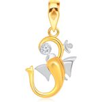Buy Srikara Alloy Gold Plated CZ / AD Om Fashion Jewellery Pendant with Chain - SKP1554G - Purplle