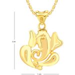 Buy Srikara Alloy Gold Plated CZ / AD Ekdant Fashion Jewellery Pendant with Chain - SKP2687G - Purplle