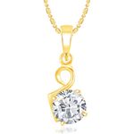 Buy Srikara Alloy Gold Plated CZ / AD Modish Art Fashion Jewellery Pendant Set Chain - SKVKPS1118G - Purplle