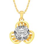 Buy Srikara Alloy Gold Plated CZ / AD Solitaire Fashion Jewellery Pendant with Chain - SKP2473G - Purplle