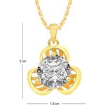 Buy Srikara Alloy Gold Plated CZ / AD Solitaire Fashion Jewellery Pendant with Chain - SKP2473G - Purplle