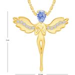 Buy Srikara Alloy Gold Plated CZ / AD Angel Fashion Jewellery Pendant with Chain - SKP2696G - Purplle