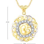 Buy Srikara Alloy Gold Plated CZ / AD Om Fashion Jewellery Pendant with Chain - SKP2787G - Purplle