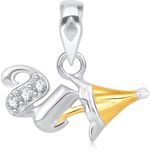 Buy Srikara Alloy Gold Plated CZ/AD Initial Letter U Fashion Jewellery Pendant Chain - SKP1597G - Purplle