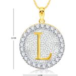 Buy Srikara Alloy Gold Plated CZ/AD Initial Letter L Fashion Jewellery Pendant Chain - SKP2194G - Purplle