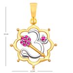 Buy Srikara Alloy Gold Plated CZ / AD Eternal Om Fashion Jewelry Pendant with Chain - SKP1482G - Purplle