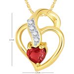 Buy Srikara Alloy Gold Plated CZ/AD Well Crafted Heart Valentine Fashion Jewelry Pendant - SKP1790G - Purplle