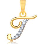 Buy Srikara Alloy Gold Plated CZ / AD Fashion Jewellery Pendant with Chain - SKP1113G - Purplle