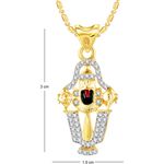 Buy Srikara Alloy Gold Plated CZ/AD Tirupati Balaji Fashion Jewellery Pendant Chain - SKP2785G - Purplle