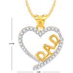 Buy Srikara Alloy Gold Plated CZ / AD Dad Fashion Jewellery Pendant with Chain - SKP2388G - Purplle