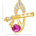 Buy Srikara Alloy Gold Plated CZ / AD The Bansuri Fashion Jewelry Pendant with Chain - SKP1889G - Purplle
