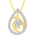 Buy Srikara Alloy Gold Plated CZ / AD Charming Fashion Jewellery Pendant with Chain - SKP2666G - Purplle