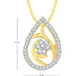 Buy Srikara Alloy Gold Plated CZ / AD Charming Fashion Jewellery Pendant with Chain - SKP2666G - Purplle