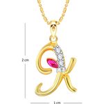 Buy Srikara Alloy Gold Plated CZ/AD Initial Letter K Ganesh Fashion Jewelry Pendant - SKP2246G - Purplle
