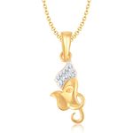 Buy Srikara Alloy Gold Plated CZ / AD Fashion Jewellery Pendant with Chain - SKP1019G - Purplle