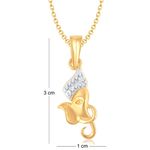 Buy Srikara Alloy Gold Plated CZ / AD Fashion Jewellery Pendant with Chain - SKP1019G - Purplle