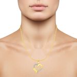 Buy Srikara Alloy Gold Plated CZ / AD Heart Knot Fashion Jewelry Pendant with Chain - SKP2555G - Purplle