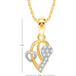 Buy Srikara Alloy Gold Plated CZ/AD Adulation Heart Fashion Jewellery Pendant Chain - SKP1511G - Purplle