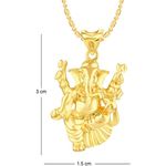 Buy Srikara Alloy Gold Plated CZ / AD Ganraj Fashion Jewellery Pendant with Chain - SKP2508G - Purplle