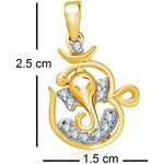 Buy Srikara Alloy Gold Plated CZ/AD Om Siddhivinayak Fashion Jewellery Pendant Chain - SKP1525G - Purplle