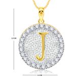 Buy Srikara Alloy Gold Plated CZ/AD Initial Letter J Fashion Jewellery Pendant Chain - SKP2192G - Purplle