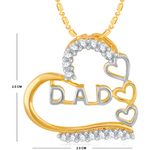 Buy Srikara Alloy Gold Plated CZ / AD I Love You Dad Fashion Jewellery Pendant Chain - SKP2385G - Purplle