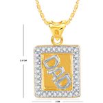 Buy Srikara Alloy Gold Plated CZ / AD Dad Fashion Jewellery Pendant with Chain - SKP2384G - Purplle