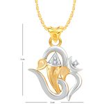 Buy Srikara Alloy Gold Plated CZ / AD Om Ganesh Fashion Jewellery Pendant with Chain - SKP2767G - Purplle