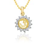 Buy Srikara Alloy Gold Plated CZ / AD Om Shakti Fashion Jewellery Pendant with Chain - SKP1497G - Purplle