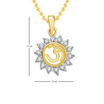 Buy Srikara Alloy Gold Plated CZ / AD Om Shakti Fashion Jewellery Pendant with Chain - SKP1497G - Purplle