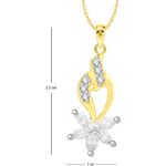 Buy Srikara Alloy Gold Plated CZ / AD Markis Fashion Jewellery Pendant with Chain - SKP2650G - Purplle