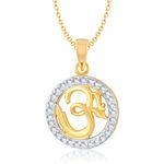 Buy Srikara Alloy Gold Plated CZ / AD Fashion Jewellery Pendant with Chain - SKP1015G - Purplle