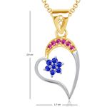 Buy Srikara Alloy Gold Plated CZ/AD Star In Heart Fashion Jewelry Pendant with Chain - SKP1492G - Purplle