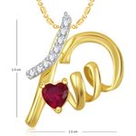 Buy Srikara Alloy Gold Plated CZ/AD Well Crafted Heart Valentine Fashion Jewelry Pendant - SKP1818G - Purplle