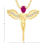 Buy Srikara Alloy Gold Plated CZ / AD Angel Fashion Jewellery Pendant with Chain - SKP2697G - Purplle