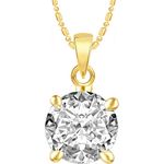 Buy Srikara Alloy Gold Plated CZ / AD Solitaire Fashion Jewellery Pendant with Chain - SKP2461G - Purplle