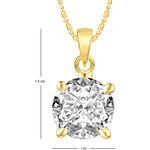Buy Srikara Alloy Gold Plated CZ / AD Solitaire Fashion Jewellery Pendant with Chain - SKP2461G - Purplle