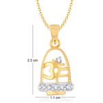 Buy Srikara Alloy Gold Plated CZ / AD Fashion Jewellery Pendant with Chain - SKP1013G - Purplle