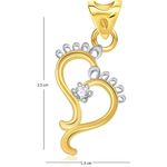 Buy Srikara Alloy Gold Plated CZ/AD Laxmi Paduka Fashion Jewelry Pendant with Chain - SKP1885G - Purplle