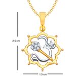 Buy Srikara Alloy Gold Plated CZ / AD Fashion Jewellery Pendant with Chain - SKP1132G - Purplle
