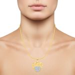 Buy Srikara Alloy Gold Plated CZ/AD Beautiful Heart Fashion Jewellery Pendant Chain - SKP2561G - Purplle