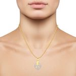 Buy Srikara Alloy Gold Plated CZ / AD Graceful Fashion Jewellery Pendant with Chain - SKP2568G - Purplle