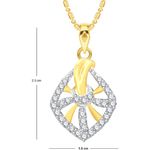 Buy Srikara Alloy Gold Plated CZ / AD Graceful Fashion Jewellery Pendant with Chain - SKP2568G - Purplle