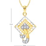 Buy Srikara Alloy Gold Plated CZ / AD Square Fashion Jewellery Pendant with Chain - SKP2643G - Purplle