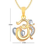 Buy Srikara Alloy Gold Plated CZ / AD Fashion Jewellery Pendant with Chain - SKP1126G - Purplle