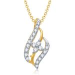 Buy Srikara Alloy Gold Plated CZ / AD Fashionable Fashion Jewelry Pendant with Chain - SKP1078G - Purplle